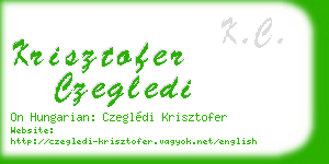 krisztofer czegledi business card